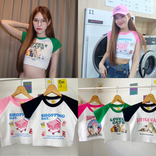 เสื้อครอปสั้นเกาหลีทรงเข้ารูปน่ารักมาก