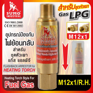 กันไฟย้อนชุดหัวเผา แก๊ส LPG M12x1 SUMO