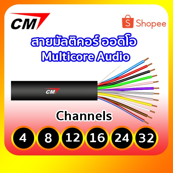 สายมัลติคอร์ ออดิโอ(24 และ 32 คอร์) Multicore Audio Snake Multicore Cable(24 , 32 Channels)
