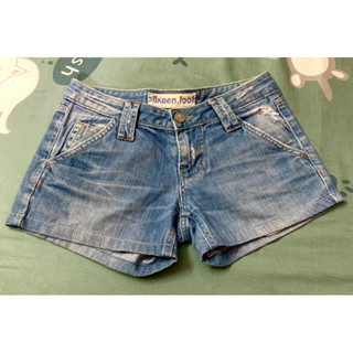 ยีนส์ขาสั้น ขากว้างเย็บ Oilxeen.look Size 27 Made in Korea ยีนส์มือสอง ❤️