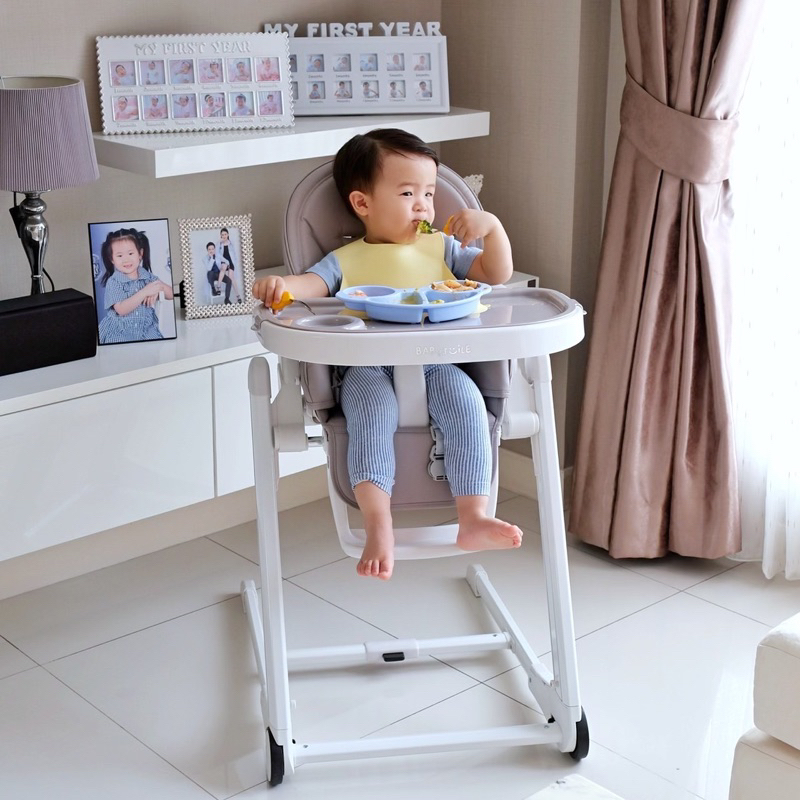เก้าอี้เด็ก เก้าอี้นั่งทานข้าวเด็ก พับได้ ปรับเอนนอนได้ High Chair เก้าอี้นั่งกินข้าวเด็ก มีล้อ เลื่อนได้ พร้อมส่ง