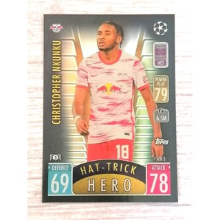 การ์ดฟุตบอล คริสโตเฟอร์ เอ็นคุนคู ( MATCH ATTAX HAT-TRICK HERO 2021/22 SOCCER CARD )