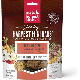 ขนมสุนัข The Honest Kitchen Jerky Harvest Mini Bars สูตร Beef Recipe ขนาด 113 g