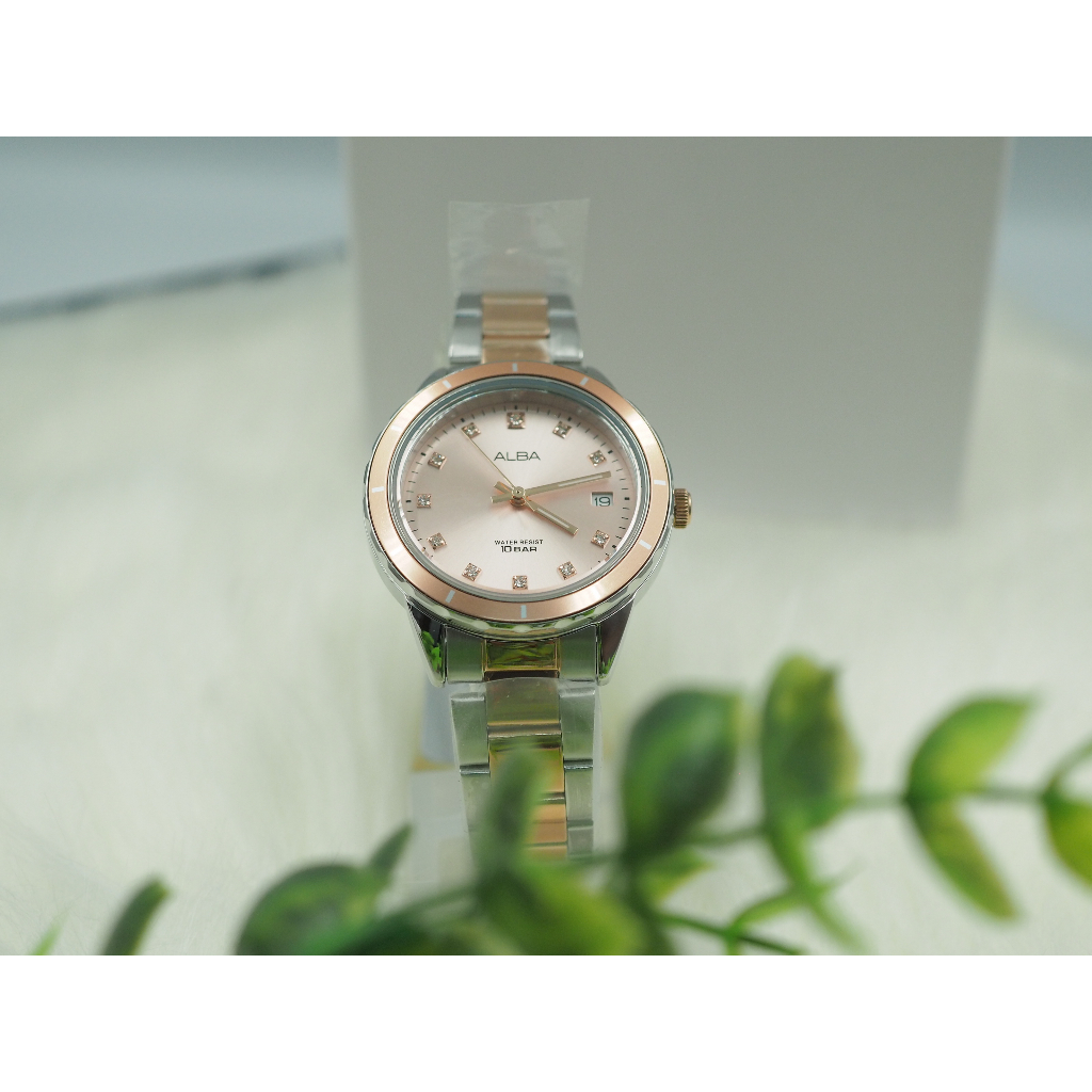 ALBA Japan  นาฬิกา(ผู้หญิง)  หน้าปัดกลม ช่องบอกวันที่ รับประกันของแท้จากศูนย์