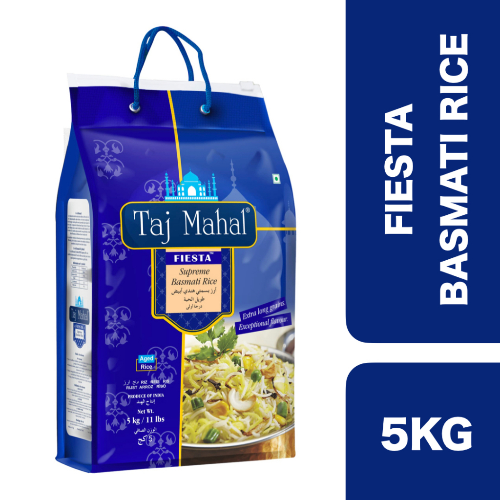 Taj Mahal Fiesta Basmati Rice 5kg ++ ทัชมาฮาล เฟียสต้าข้าวบาสมาติ 5กก.