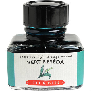 J HERBIN Fountain Pen Inks Vert réséda (C13038T) / น้ำหมึกสำหรับปากกาหมึกซึม สีเขียวต้น Réséda แบรนด์ J HERBIN