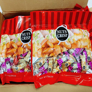 Nuts Crisp ขายส่ง ขนมถั่วตุ๊บตั๊บ ถั่วอัดแท่ง （酥糖500g* 24 ถุง）