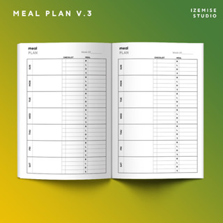 MEAL PLAN v.3 สมุดจดบันทึกแผนมื้ออาหาร