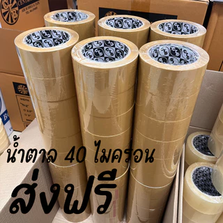 เทปขุ่น/ใส 40 ไมครอน กว้าง 2 นิ้ว ยาว 100 หลา (6 ม้วน) อเนกประสงค์