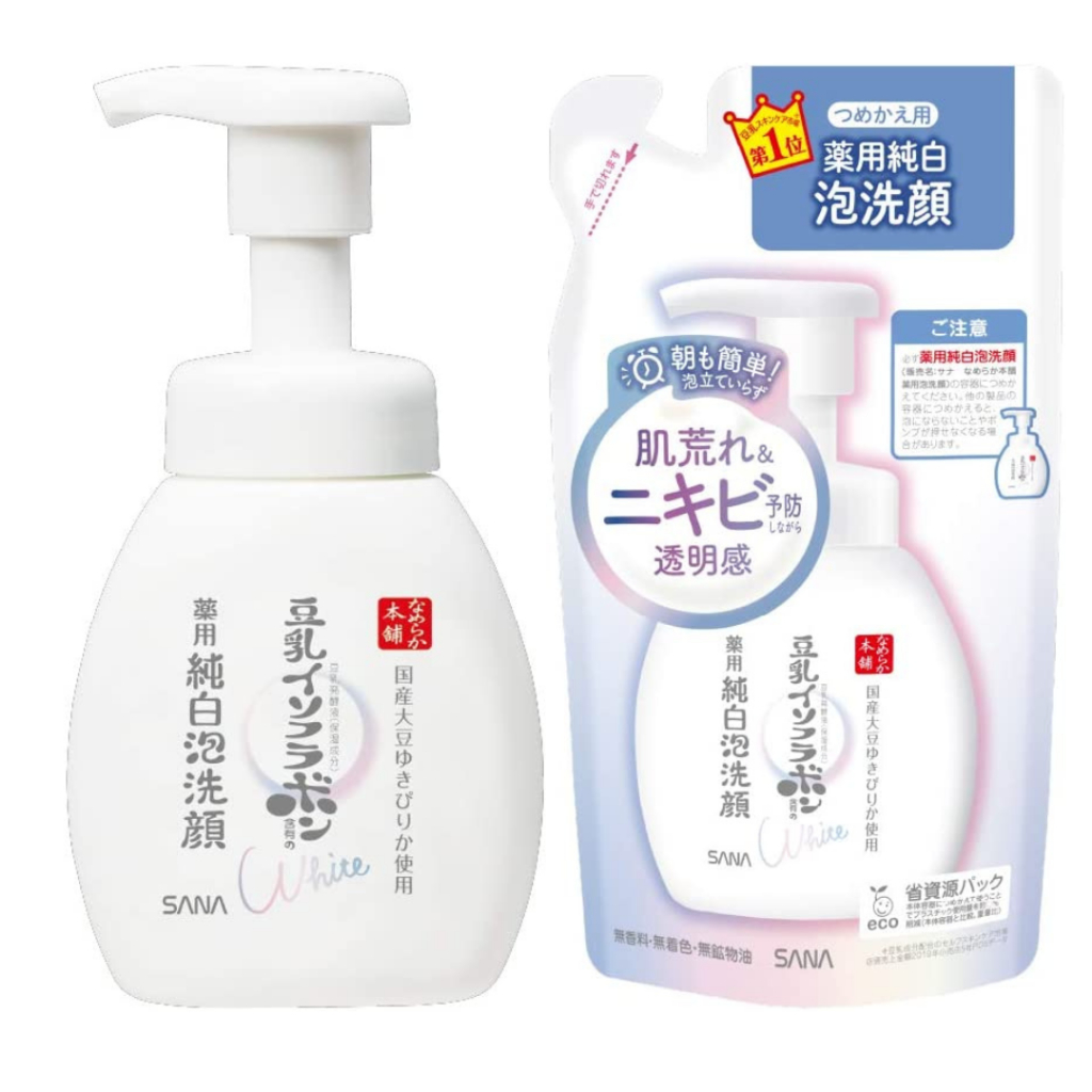 [SANA Nameraka Honpo]Medicated Foaming Face Wash _Face care_Soy milk isoflavone_200ml/Refill 180ml[Direct from Japan]