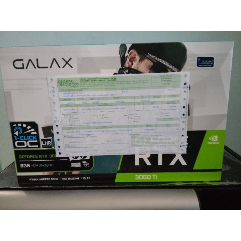 Galax 1click oc 3060ti non lhr 8gb มือ1ใด้จากเคลมเปลี่ยนตัวใหม่