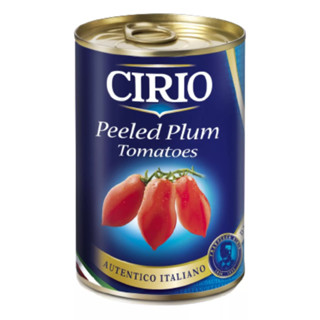 ซิริโอ้ มะเขือเทศพลัมสายพันธุ์อิตาลี 100% แบบปอกเปลือก 400 กรัม - Peeled Tomatoes 400g Cirio brand