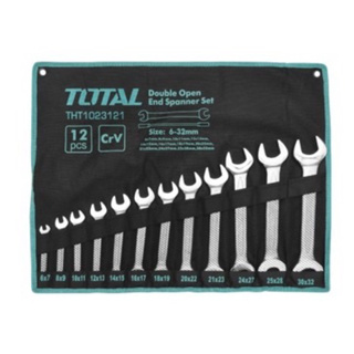 TOTAL ชุดประแจปากตายเดี่ยว 12 ตัว/ชุด ขนาด 6-32mm รุ่น THT1023121