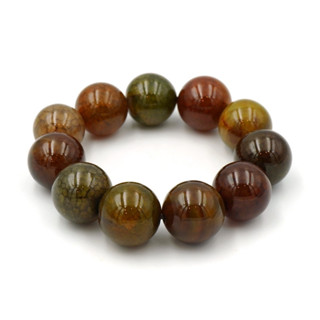 CRACKED AGATE หินอาเกตเกล็ดมังกร ขนาด 18 มม. สร้อยข้อมือหินแท้ by siamonlineshop