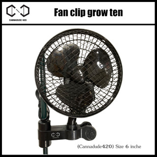 พัดลมหนีบเสา แบบส่ายได้ Fan clip grow tent [Cannadude420] ระบายอากาศสำหรับปลูกต้นไม้ Fan Clip Tent ขนาด 6 นิ้ว พัดลมปลูก