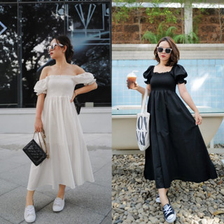 MASS Fashion : ชุดเดรสยาวแขนสั้น Dress - Fairy Skirt Holiday