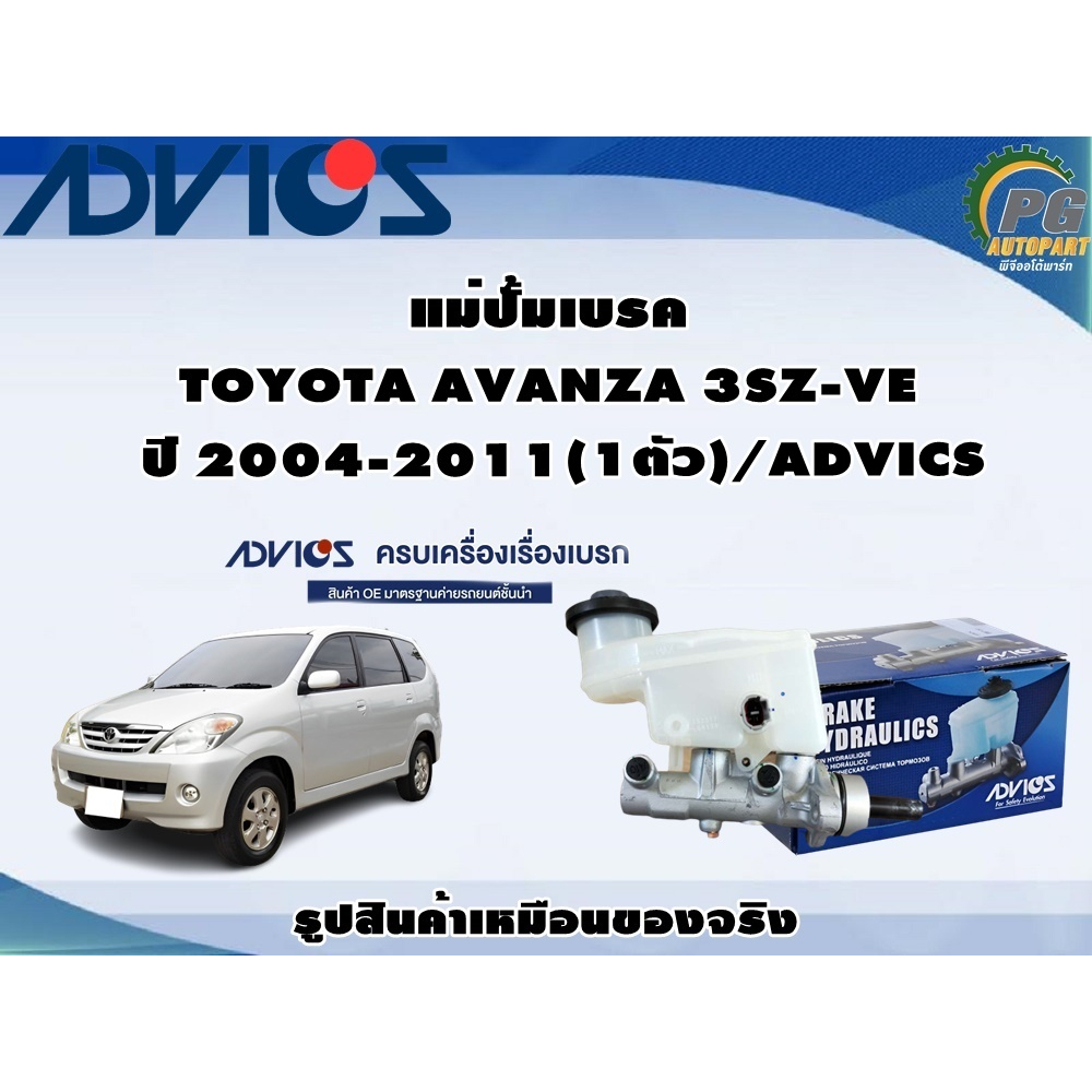 แม่ปั้มเบรค TOYOTA AVANZA 3SZ-VE ปี 2004-2011 (1ตัว)/ADVICS