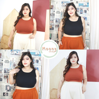 🍭Moonyshop🍭เสื้อครอปแขนกุด Crop Top เสื้อกล้ามผู้หญิง Plussize ใส่ไม่ได้เปลี่ยนได้#498