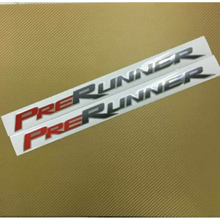 🔥สติกเกอร์ PRERUNNER งานฟรอยเงิน ติดข้างท้ายกระบะ TOYOTA REVO ขนาดเท่ากับของเดิมที่มากับรถ ราคาแพ็คคู่ 2ชิ้น