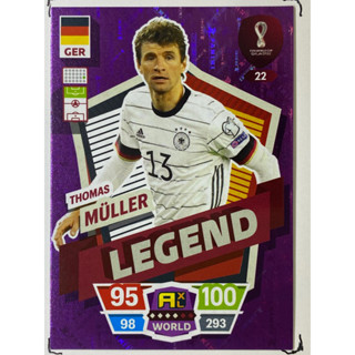 Thomas Muller การ์ดนักฟุตบอล ฟุตบอลโลก Worldcup 2022 การ์ดสะสม Germany การ์ดนักเตะ เยอรมัน เยอรมนี