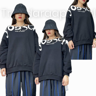 sweater oversize คอปาดไหล่ code:2998ดำ