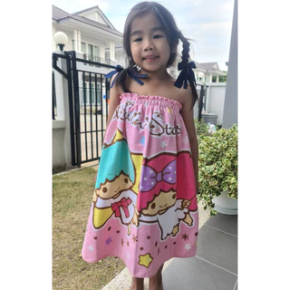 Ponrawin Shop กระโจม ผ้าขนหนูนาโน เด็กเล็ก 1-3 ขวบ เด็กโต 4-6 ขวบ พร้อมส่ง