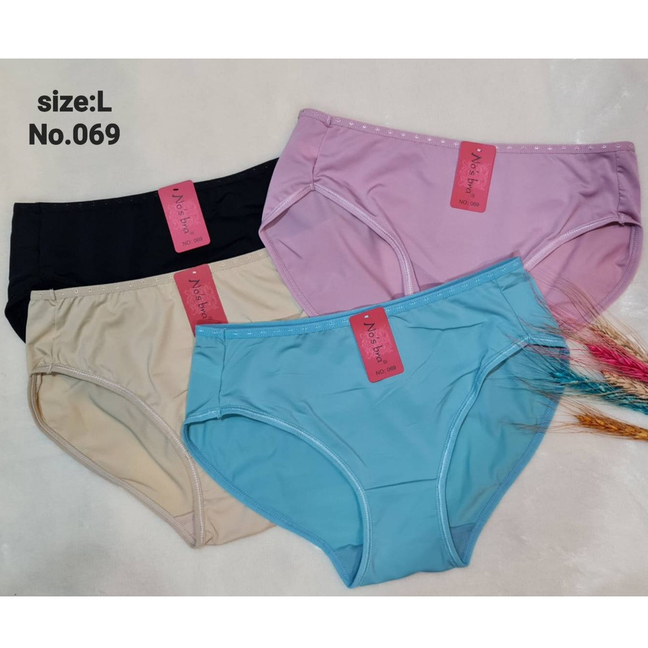[แจกโค้ดส่งฟรี] NO.069 ยี่ห้อ No's bra SIZE : L กางเกงในเต็มตัวขาเว้า ผ้านุ่มลื่นใส่สบาย
