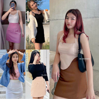 กระโปรงทรงเอ ไม่ผ่าหน้า  [XS - 5XL] กระโปรงสาวอวบ เอวสูง ทรงเอ ใส่ทำงาน ใส่เที่ยว สวย เซ็กซี่