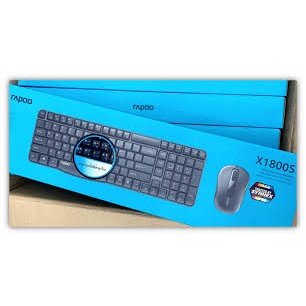 RAPOOX1800S Wireless Keyboard &amp; Mouse (คีย์บอร์ดและเมาส์) -Black