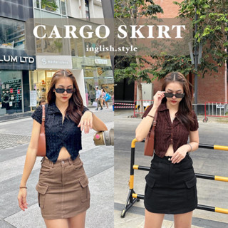 กระโปรงคาร์โก้ กระโปรงสั้นทรงเอ รุ่น Cargo skirt