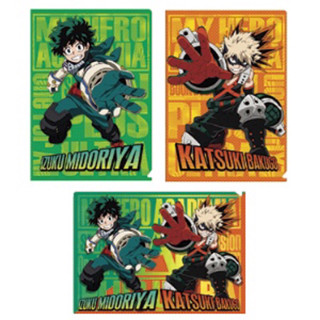 (A4 เซท3ใบ) My Hero Academia Clear File Toho 5th Anniversary Midoriya Bakugo มายฮีโร่ แฟ้ม เดกุ คัตจัง