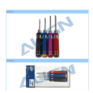 [เครื่องมือ] ไขควงหกเหลี่ยม 4ด้าม Align Hexagon Screw Driver Set 1ชุด 4ด้าม