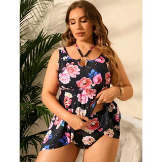 🔥Plussize🔥ชุดว่ายน้ำคนอ้วน🔥 XL  อก38-42 เอว34-38 สะโพก46"       2XLอก44-48 เอว40-46 สะโพก52"