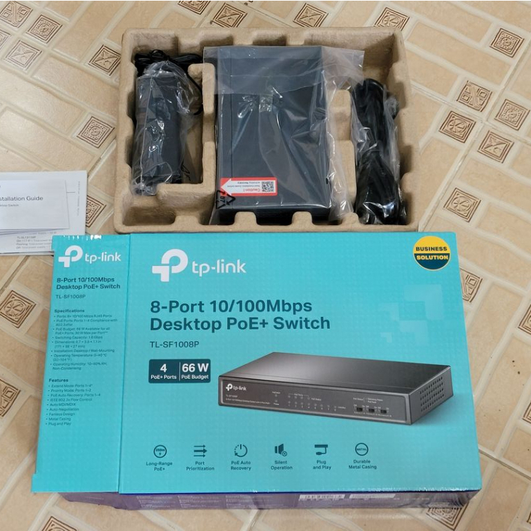TP-LINK TL-SF1008P (7'',4 POE) | 8-Port 10/100Mbps Desktop Switch with 4-Port PoE