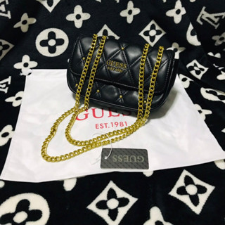 ✅✅✅พร้อมส่ง✅✅✅กระเป๋าสะพาย Guess สีดำ 8x5”