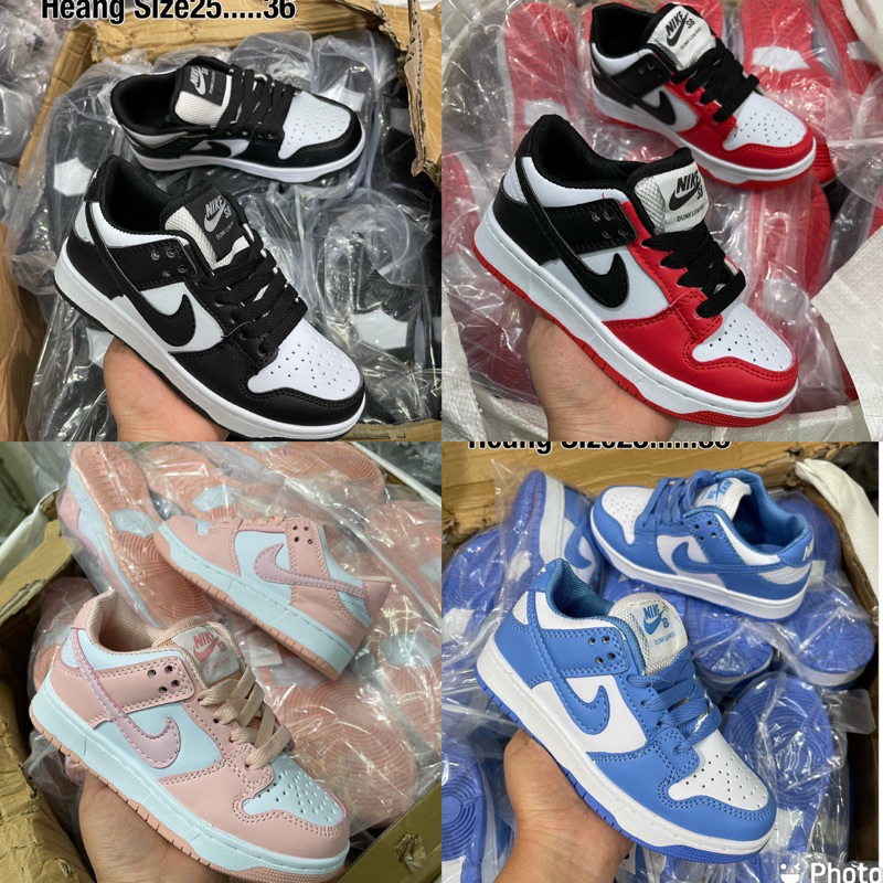 รองเท้าผ้าใบเด็ก dunk Low panda รองเท้าเด็กน้อยน่ารักมาก มี25-36 สินค้าพร้อมส่ง รองเท้าไนกี้ รองเท้าผ้าใบเด็ก