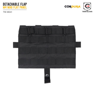 ซองแม็กกาซีน Detachable Flap M4 Mag Flat Panel ( Twinfalcons ) วัสดุผ้า Delustering Cordura 500D Low profile front flap