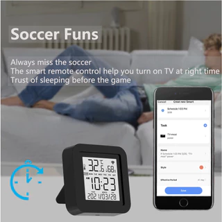 Tuya S09 พร้อมหน้าจอ IR Universal Remote Control อุปกรณ์ควบคุมรีโมท IR เช่น แอร์ ทีวี