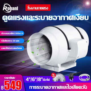 ROBANL พัดลมระบายอากาศ พัดลมห้องครัว เสียงเงียบ พัดลมดูดควันน้ำมัน พัดดูดอากาศ พัดลมดูดอากาศ ที่ดูดควัน เครื่องดูดควัน