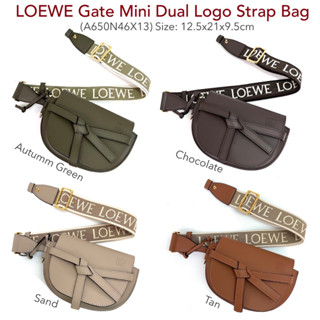 LOEWE Gate Mini Dual Logo Strap Bag ของแท้ 100% [ส่งฟรี]