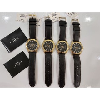 ⌚NEW COACH WATCH Casey Watchนาฬิกาข้อมือ ชายหญิง ใส่ได้คร้า เรือนทอง สายดำหรูหรา คลาสสิค