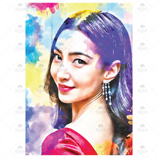 ภาพวาด ไอดอล ID W009 Bella ราณี ภาพวาดสีน้ำ จากiPad โปรแกรม PROCREATE งานปริ้นท์เลเซอร์