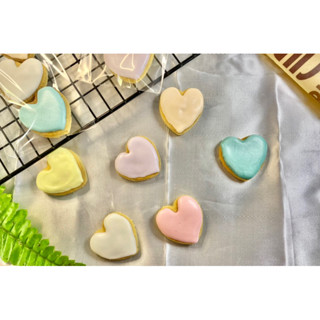 คุกกี้มินิ รูปหัวใจ mini heart cookies 1 ชิ้น