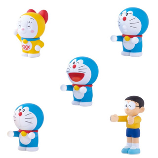 Doraemon Narabundesu. Set of 5 Dorami Nobita โดเรม่อน โดราเอม่อน โดเรมี่ โดรามี่ โนบิตะ โมเดล กาชาปอง Gashapon