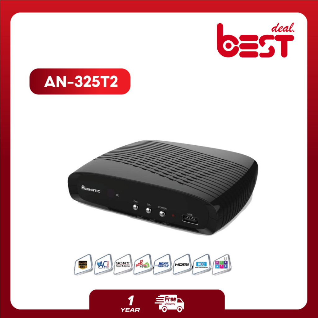 Aconatic กล่องรับสัญญาณทีวีดิจิตอล 357T2