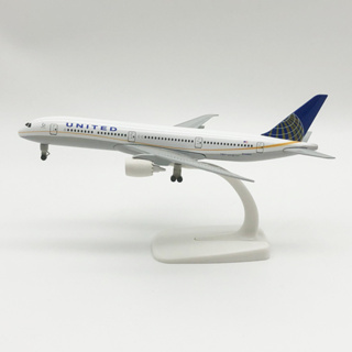 [20CM] โมเดลเครื่องบิน ยูไนเต็ท แอร์ไลน์ United Airlines 787 วัสดุทำจากเหล็ก มีล้อเครื่องบิน พร้อมฐาน สำหรับตั้งโชว์