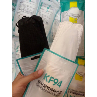 แมส KF94 สีขาว/ดำ หน้ากากอนามัยทรงเกาหลี งานดี พร้อมส่งจากไทย