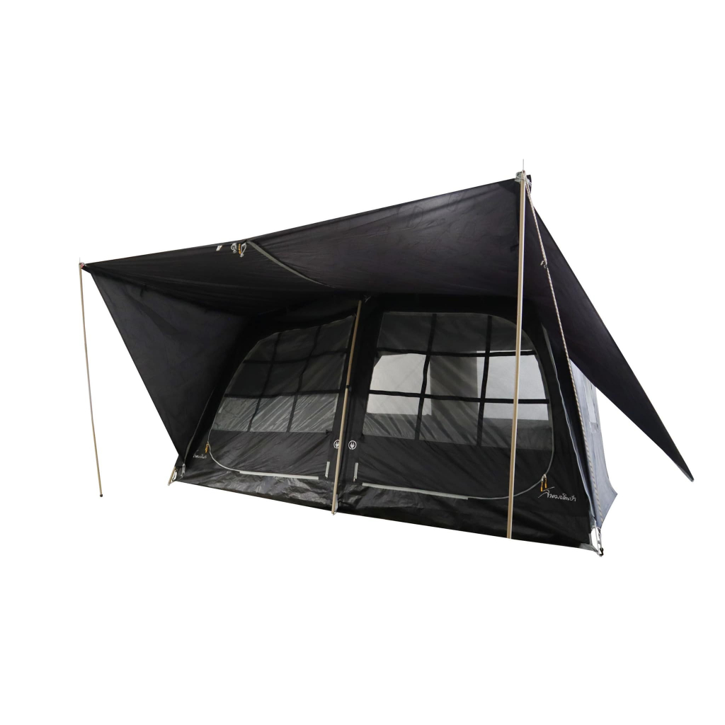 (NEW) 🔥🔥🔥 เต็นท์สนามเดินป่า LAGOONA EX 2023 เต็นท์ครอบครัว 2 ห้องนอน 4-6 คน #แถมฟรี! ค้อนตอกสมอบก(คล