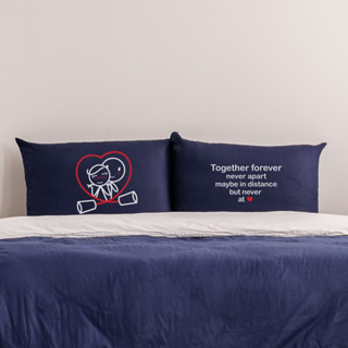 HUMAN TOUCH TOGETHER FOREVER COUPLE PILLOW 3HT04-150 Dark Blue