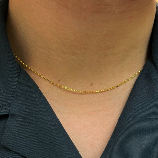 Marbella.bkk สร้อยคอเงินแท้ ชุบทอง18k แบบโซ่ รุ่น Gold Tatum